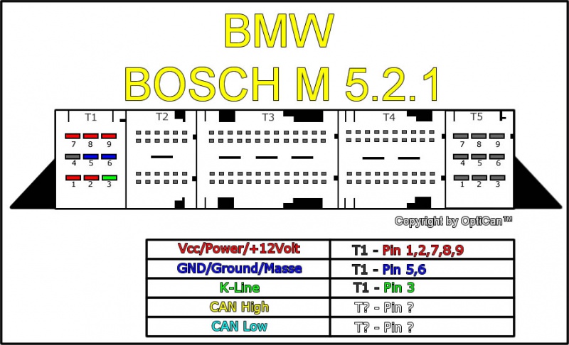 Bosch M 5.2.1 pinout diagram 1